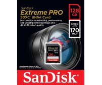 Карта памяти Sandisk Extreme Pro SDXC 128GB  V30 UHS-I (U3) 170MB/s
