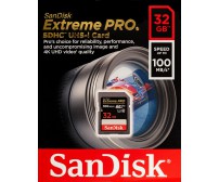 Карта памяти SanDisk Extreme Pro SDHC UHS Class 3 V30 100MB/s 32GB