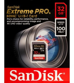 Карта памяти SanDisk Extreme Pro SDHC UHS Class 3 V30 100MB/s 32GB
