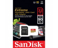 Карта памяти SanDisk Extreme microSDHC Class 10 UHS Class 3 90MB/s 32GB