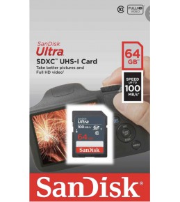Карта памяти SanDisk Ultra SDXC Class 10 64GB UHS-I 100MB/s 