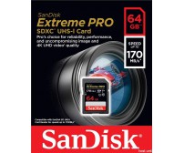 Карта памяти SanDisk Extreme Pro SDXC 64GB UHS-I Class 3 V30 170MB/s 