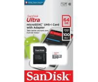 Карта памяти SanDisk Ultra microSDXC 64GB Class 10 UHS-I 100Mb/s+ SD adapter
