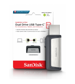 Флеш накопитель 64GB SanDisk Dual Drive Type C + Type A OTG USB 3.1