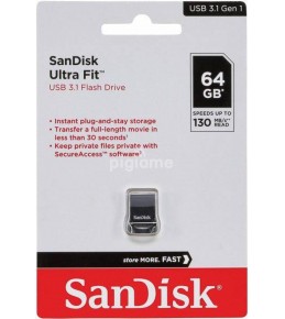 Флешка SanDisk 64GB Ultra Fit (Z430) USB 3.1, черный