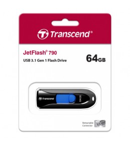 Флешка USB 64Gb Transcend JetFlash 790K black USB 3.1 Gen1 (90Mb/s)