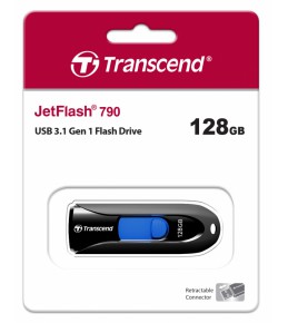 Флешка Transcend 128Gb JetFlash 790K black USB 3.1 Gen1(90Mb/s)