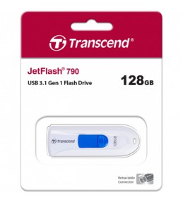 Флешка Transcend 128Gb JetFlash 790W white  USB 3.1 Gen1(90Mb/s)