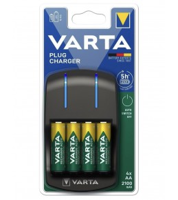Зарядное устройство Varta PLUG Charger + 4 акк. АА 2100mAh Ready